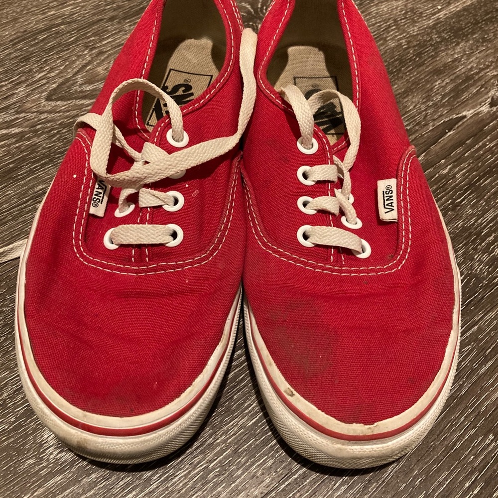 Red Vans Authentic